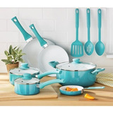 Bateria De Cocina Con Recubrimiento Ceramica 12 Pz Mainstays