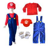 Disfraz Inspirado  En  Mario Bros  Con Gorro ( Mario)