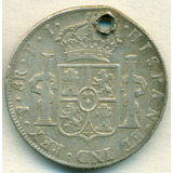 Bolivia Potosi Moneda Platra 8 Reales Carolus 1806 Pj Perf.