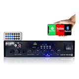 Som Ambiente Mf-9000 4 Canais 500w Bluetooth Sd Usb 500