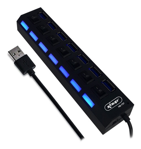 Hub Usb 7 Portas 2.0 Com Interruptor Hb-t57 Knup