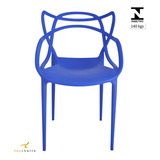 Cadeira De Jantar Top Chairs Top Chairs Allegra, Estrutura De Cor  Azul-bic, 10 Unidades