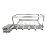 Churrasqueira Grill Rotativa Inox 6 Espetos