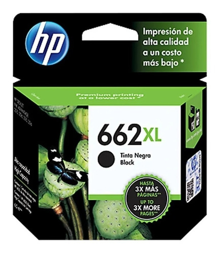 Cartucho Hp 662 Xl Negro Original