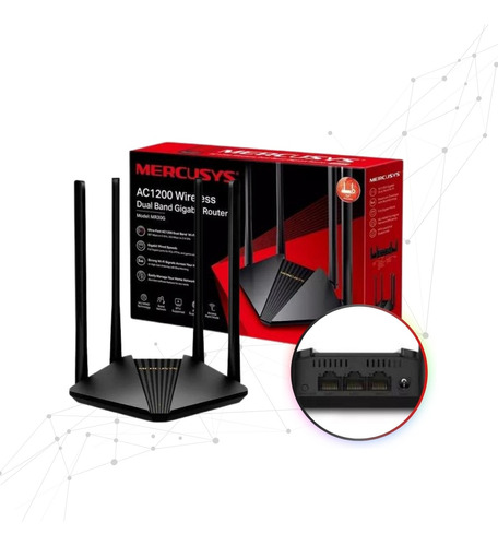 Roteador Mercusys Mr30g Ac1200 Dual Band Gigabit Wireless