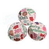 * Capacillos Navidad Merry Christmas Joy Cupcakes Fondant