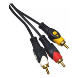 Cable Audio Video 3 Rca X 3 Rca 5 Metros Reforzado