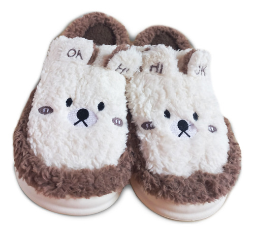 Pantuflas De Animales - Peluche - Mujer Hombre 