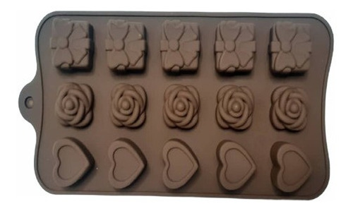 Molde De Silicona Diseños Variados Para Reposteria Chocolate