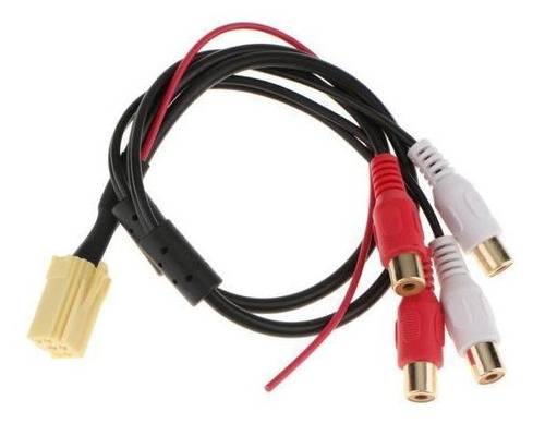 2x Mini Adaptador Iso Aux Line 4 Rca Para Seat