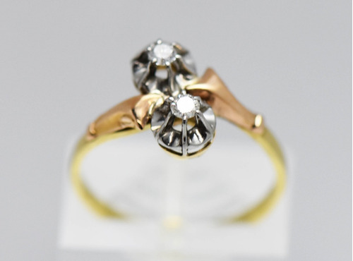 Anillo Art Noveau Oro 18k-platino 950 Brillantes