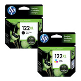 Kit Cartucho Tinta Original Hp 122xl 3050 Preto E Colorido