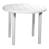 Mesa Plástica Circular Antillas Voss 2000 Blanca Otero Hogar