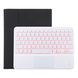 Funda Protectora De Piel De Microfibra Con Teclado Blanco Bl