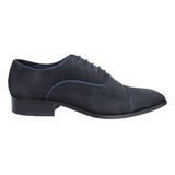 Zapato Versace 1969 Formal Gamuza Azul Marino