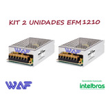 Fonte, Intelbras 12v 10a Cftv Efm 1210 Original 2 Pçs