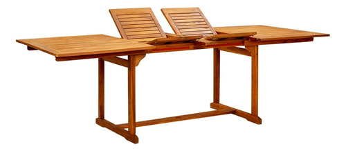 Mesa De Comedor De Jardín (160-240)x100x75 Cm Madera Acacia