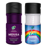  Kit Medusa 150ml E Diluidor Arco Iris 150ml Kamaleão Color Tom Roxo Intenso