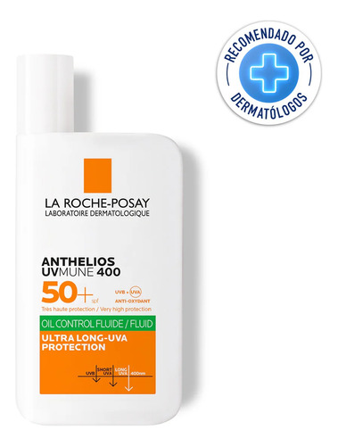 Anthelios Uvmune 400 Oil Control Fluido Invisible 50+ 50ml 