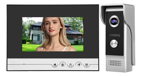 Timbre Con Video De 7 Pulgadas, Intercomunicador Tft, Sistem