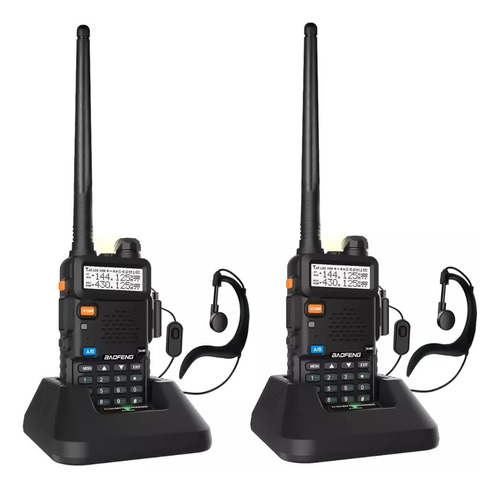 Pack 2 Radio Baofeng Walkie Talkie Uv-5r 3800mah