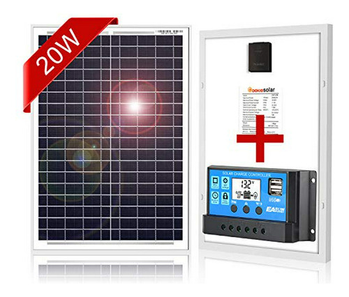 Panel Solar Policristalino Dokio De 20 W Con Regulador Para 