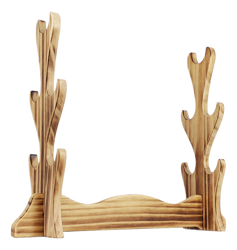 Soporte De De Madera, Soporte De Pared De 5 Ranuras