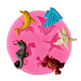 Molde De Silicone Confeitaria Biscuit Fundo Do Mar S163