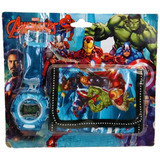 Combo Billetera Y Reloj De Avengers Vengadores Marvel