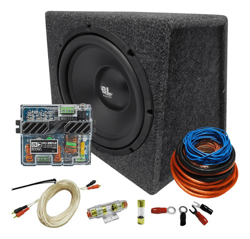 Combo Subwoofer Blauline 12 Pulgadas 300w Potencia 2 Canales