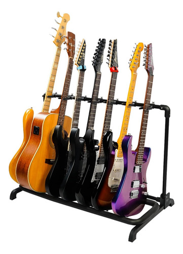 Soporte Base Guitto Ggs-11 Para 7 Guitarras - Bajo Eléctrico