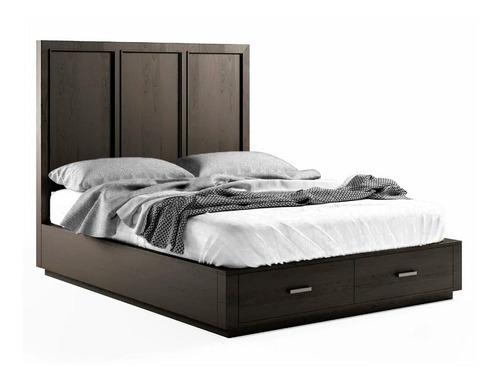 Base Edmund Gris  King Size Mueble Base Cama Pieza Box