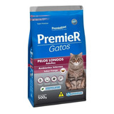 Ração Premier Gatos Adultos Pelos Longos Frango 0,5kg