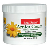Real Relief Arnica Cream 4 Oz (paquete De 1), Crema Natural,
