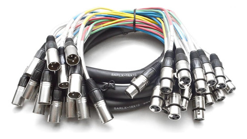 Seismic Audio - Cable Xlr Snake De 16 Canales - 10 Pies De L