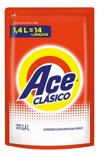 Jabón Líquido Ace Clásico Clasica Repuesto 1.4 l