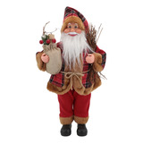 Boneco Premium 50cm Papai Noel Natal Grande Luxo Linha 