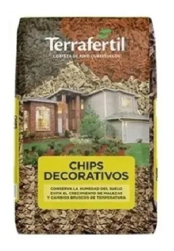 Chips Terrafertil Decorativos Corteza De Pino 50 Lt. Gabba