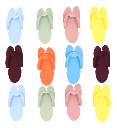 Zapatillas De Spa Desechables Para Mujer, 12 Pares, Nacarada