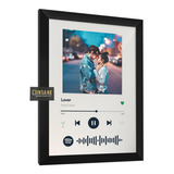Quadro Personalizado Musica Interativo Spotify Com Vidro A4