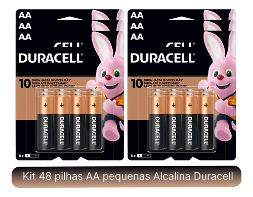 Kit 48 Pilhas Duracell Aa 3cartelas C/16 Econopack