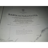 Antigua Carta Náutica Bahia De Parangua  Brasil  Ilha Pecas