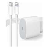 Cabo + Fonte Compatível iPhone SE X Xr 11 12 13pro Usb-c 20w