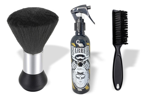 Espanador Bolinha + Escova Disfarce + Borrifador Barbearia