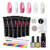 Acrigel Acrílico Polygel Acrílicas Completo 16 Pzas Kit Uñas