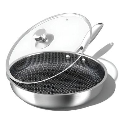Sarten C Tapa 24cm Acero Inox Antiadherente Panal Diamond | Envío gratis