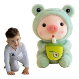 Juguete Peluche Cerdito Almohada Suave Lindo Puerquito Rana