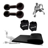 Kit Ginastica Colchonete, Tornozeleira 5kg, Halter 5kg