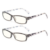 2 Pares De Anteojos Para Computadora, Lentes Anti-azules, An