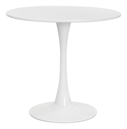 Mesa De Jantar Saarinen Redonda 80cm Tampo Madeira